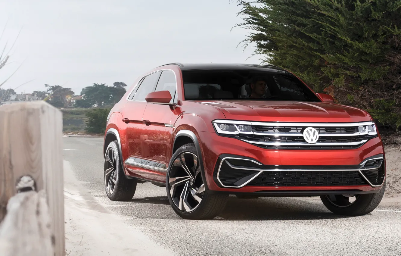 Фото обои Concept, Volkswagen, 2018, кроссовер, Atlas, Cross Sport, Atlas Cross Sport