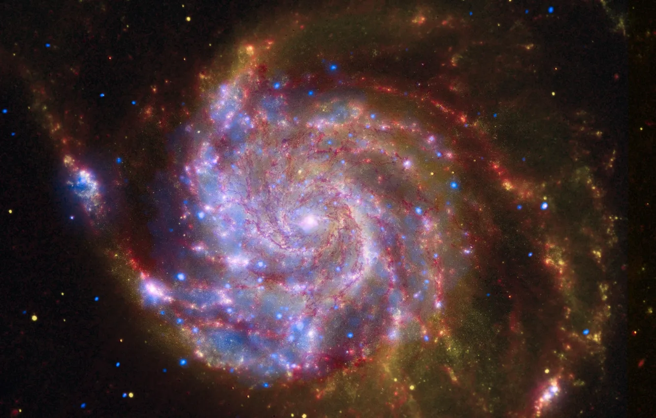 Фото обои power, stars, messier 101 or ngc 5457 galaxia