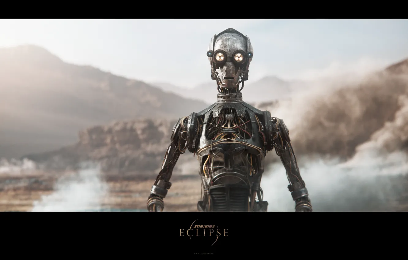Фото обои фантастика, robot, Звёздные войны, Эклипс, Star Wars Eclipse, C3 droid