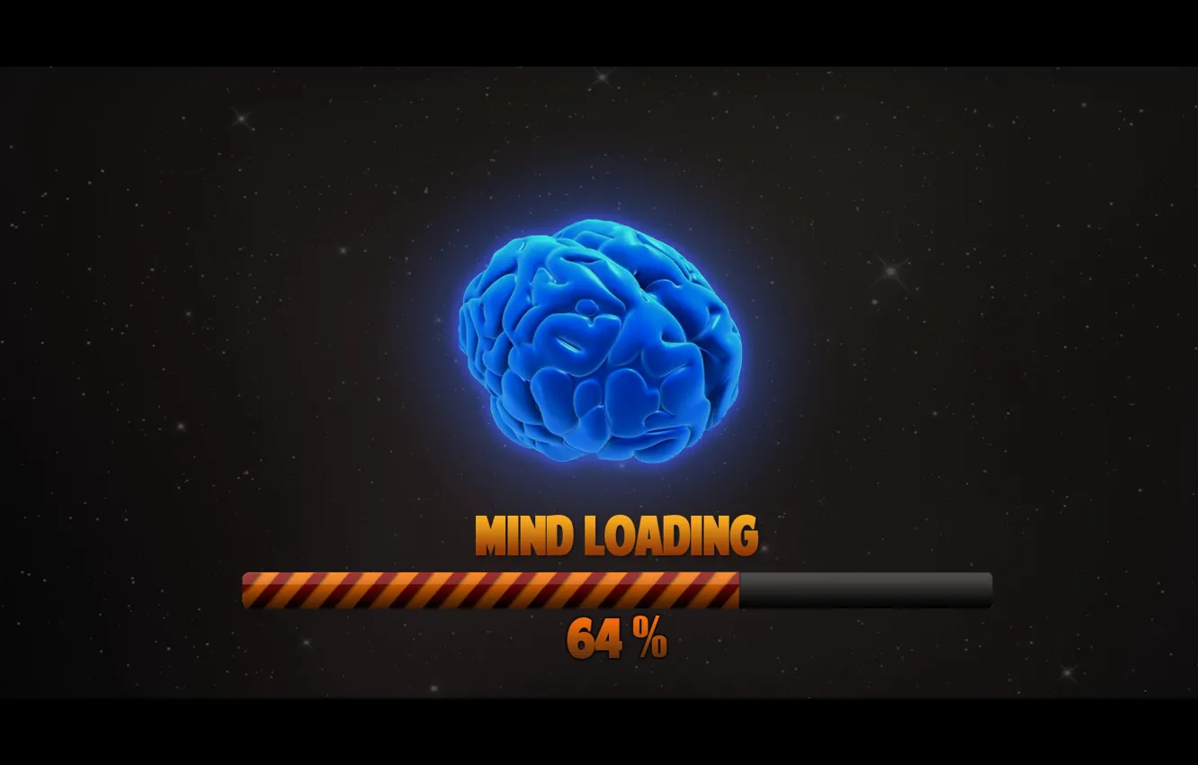 Фото обои space, loading, brain, mind, percentages