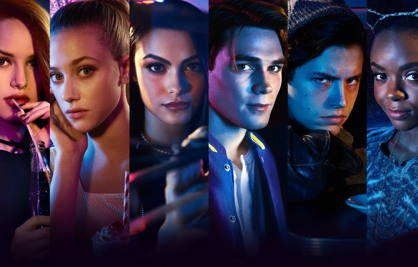 Фото обои Riverdale, Veronica Lodge, Camila Mendes, Betty Cooper, Cole Sprouse, Lili Reinhart, Ривердэйл, Cheryl Blossom