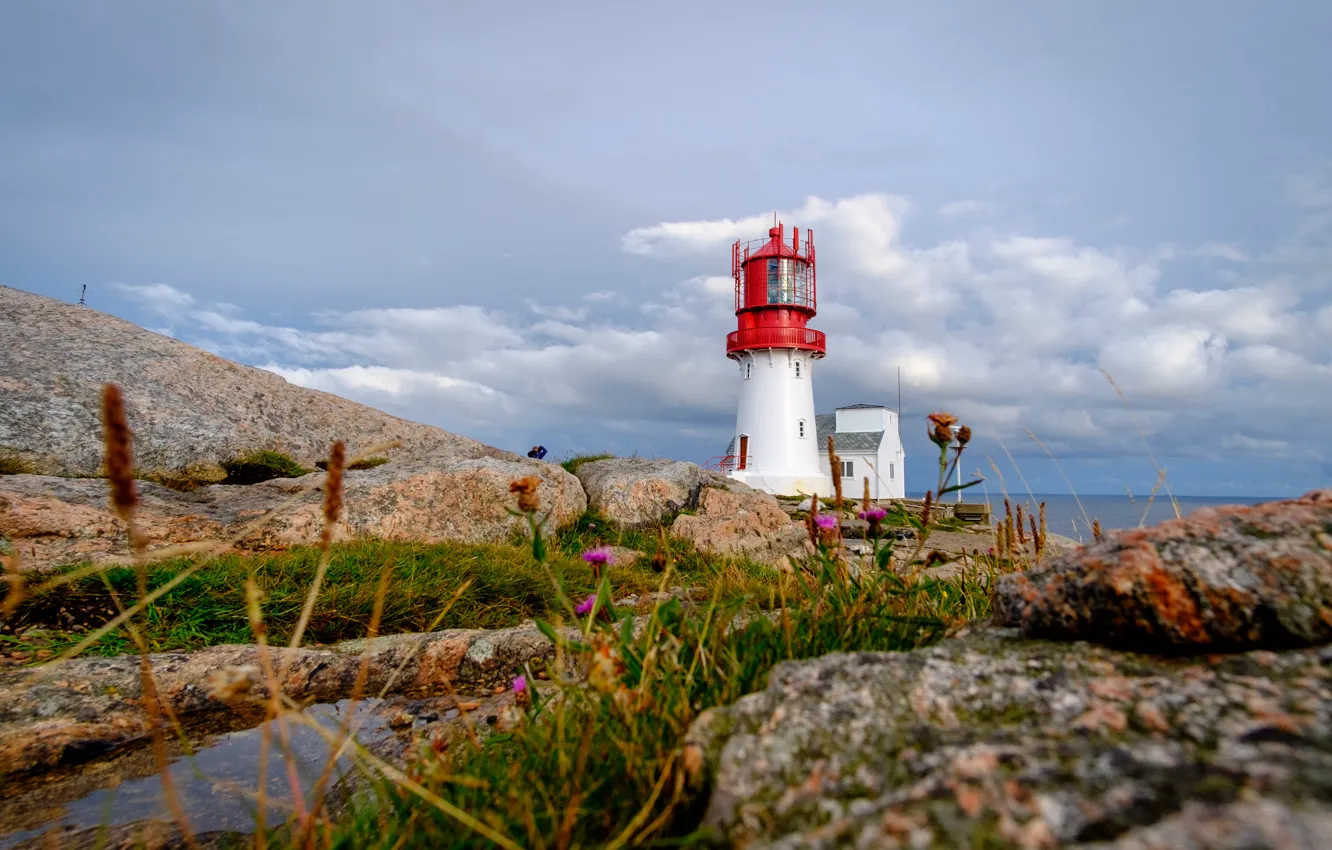 Фото обои побережье, маяк, Норвегия, Norway, Линнеснес, Lindesnes
