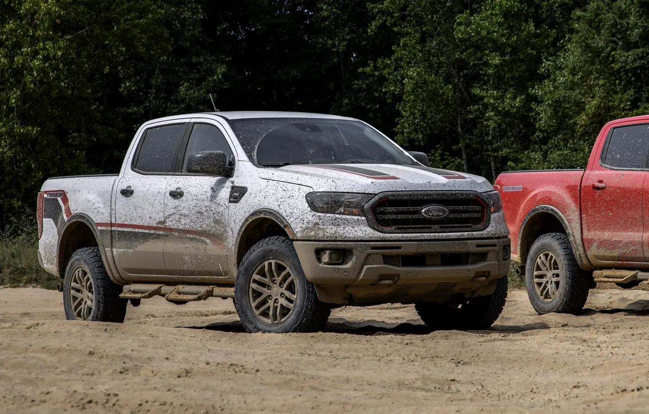 Фото обои земля, Ford, грязь, пикап, грунт, Ranger, Tremor, XLT