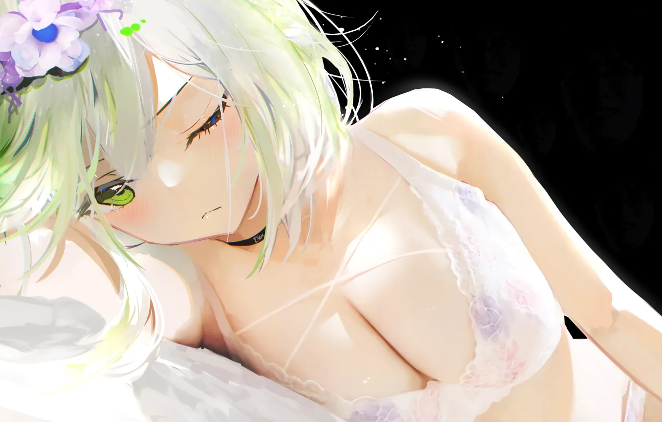 Фото обои девушка, цветы, Arknights, Kaltsit