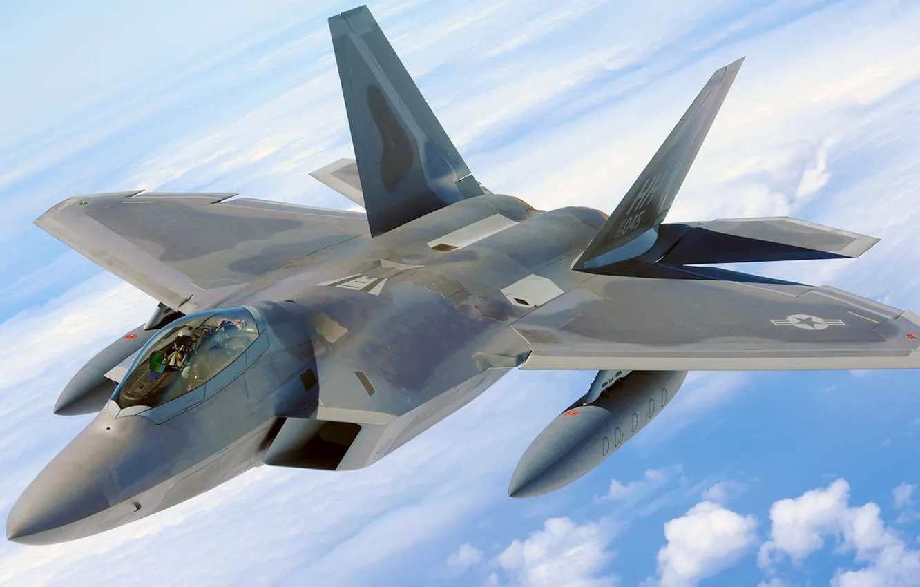 Фото обои F-22, Raptor, Lockheed/Boeing, многоцелевой истребитель, пятого поколения