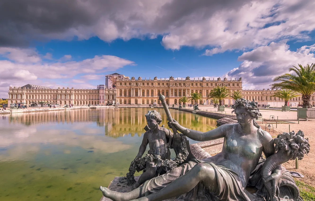Фото обои Франция, Париж, фонтан, Palace of Versailles