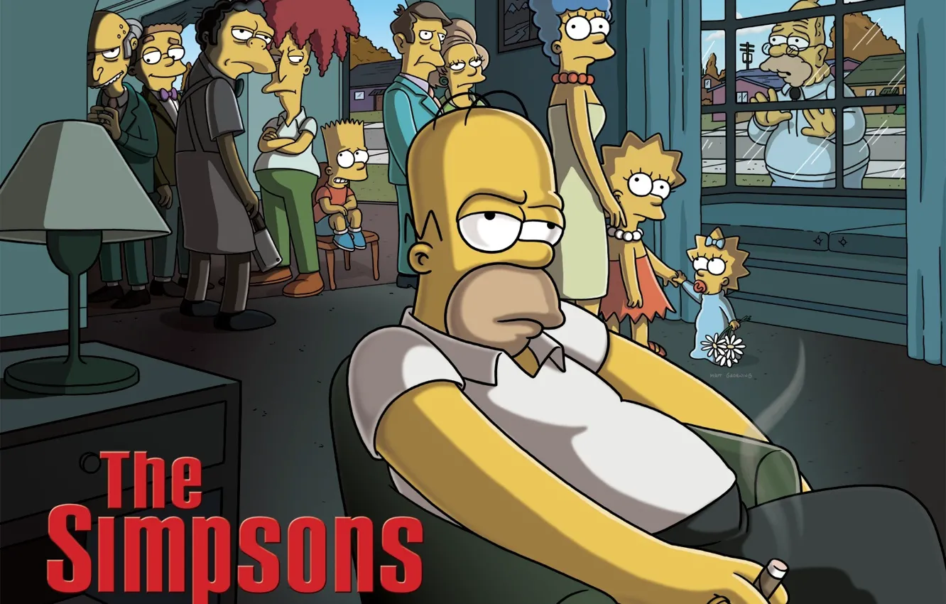 Фото обои пародия, Simpsons, персонажи