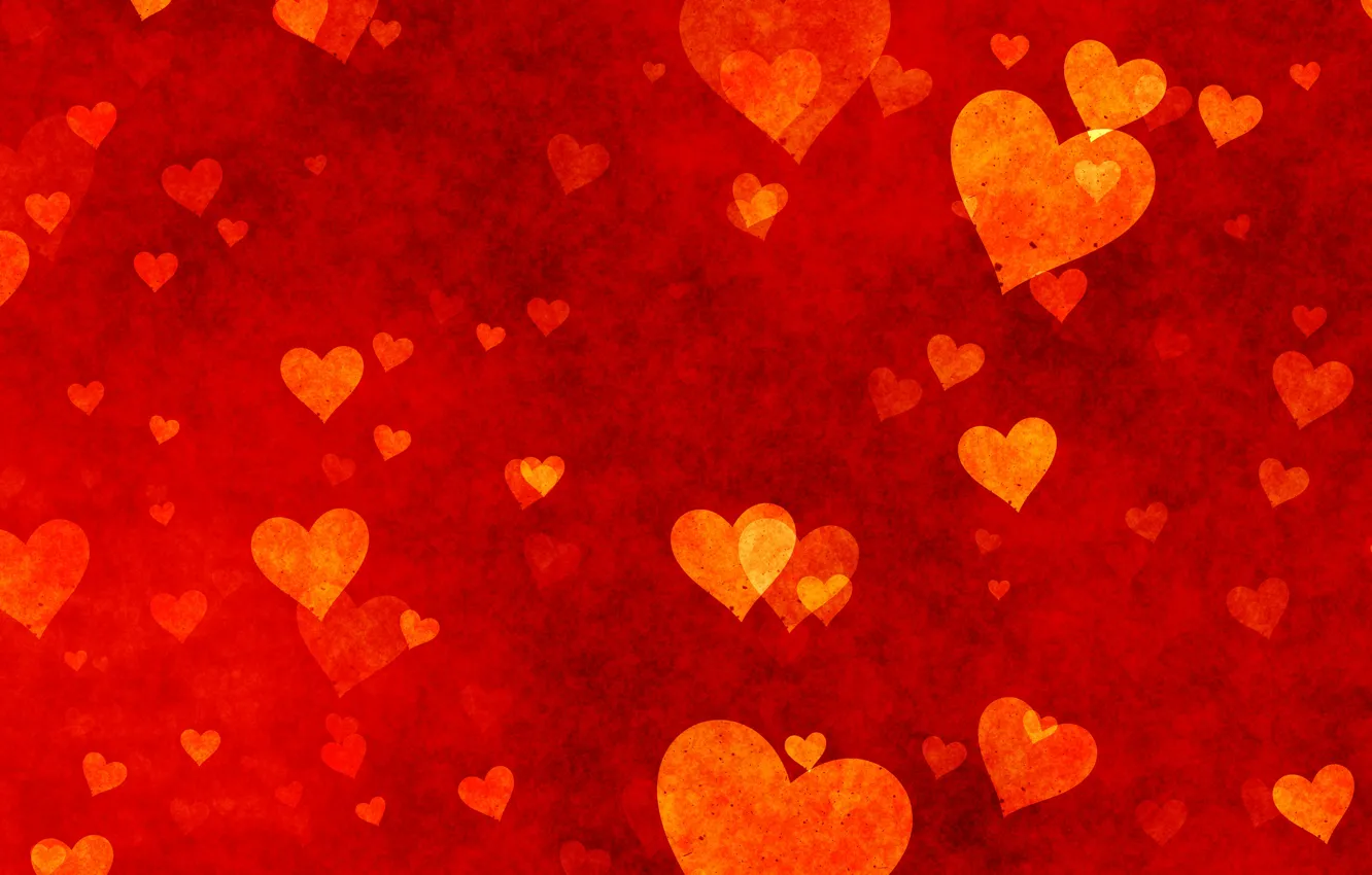 Фото обои сердечки, red, love, background, romantic, hearts, bokeh, Valentine's Day