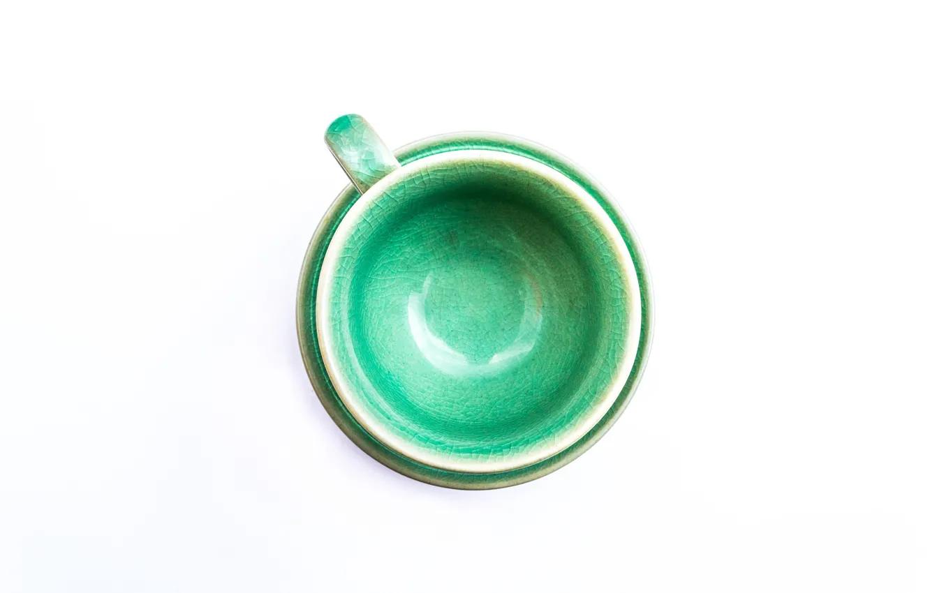 Фото обои green, cup, tea