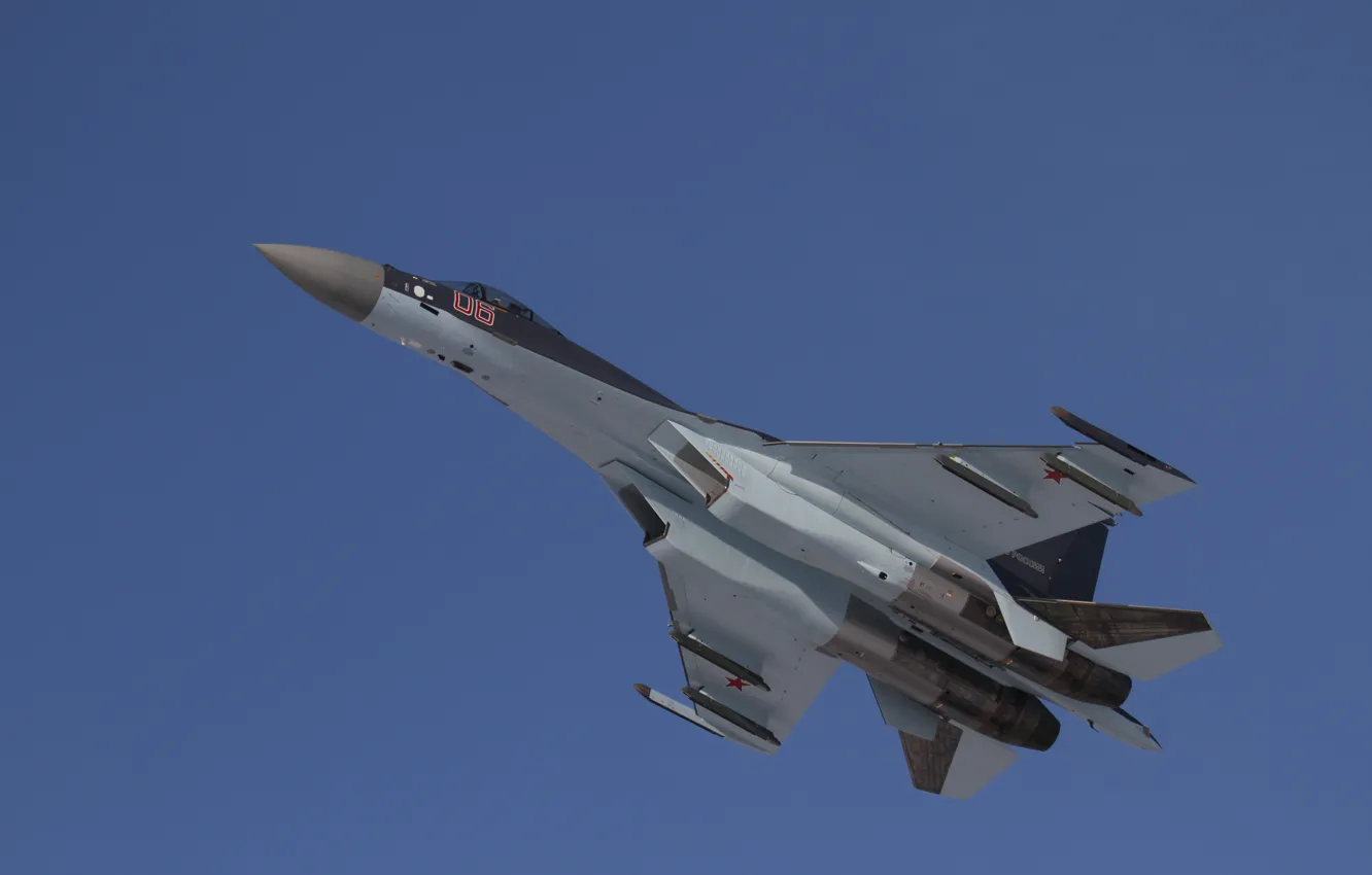 Фото обои небо, полет, ВВС, Су-35С, Росси