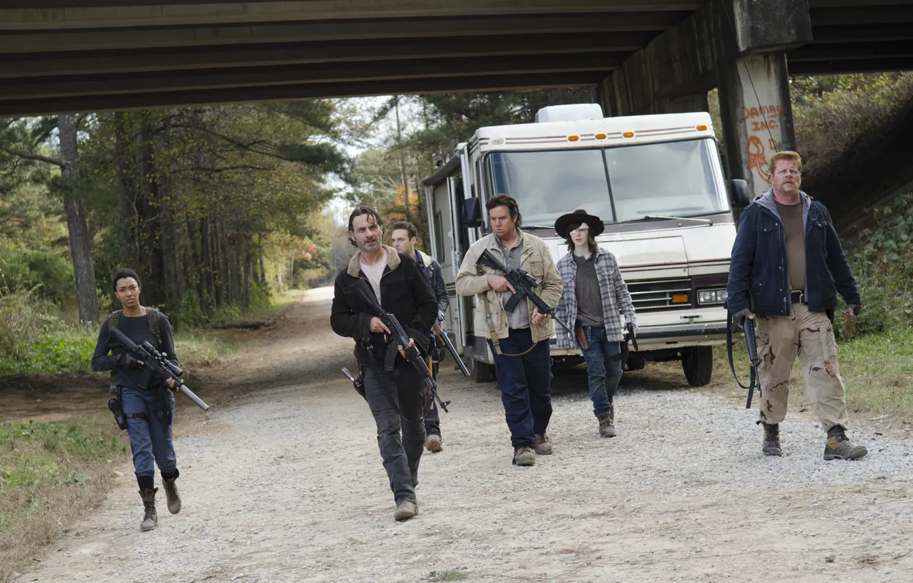 Фото обои команда, The Walking Dead, Ходячие мертвецы, Season 6
