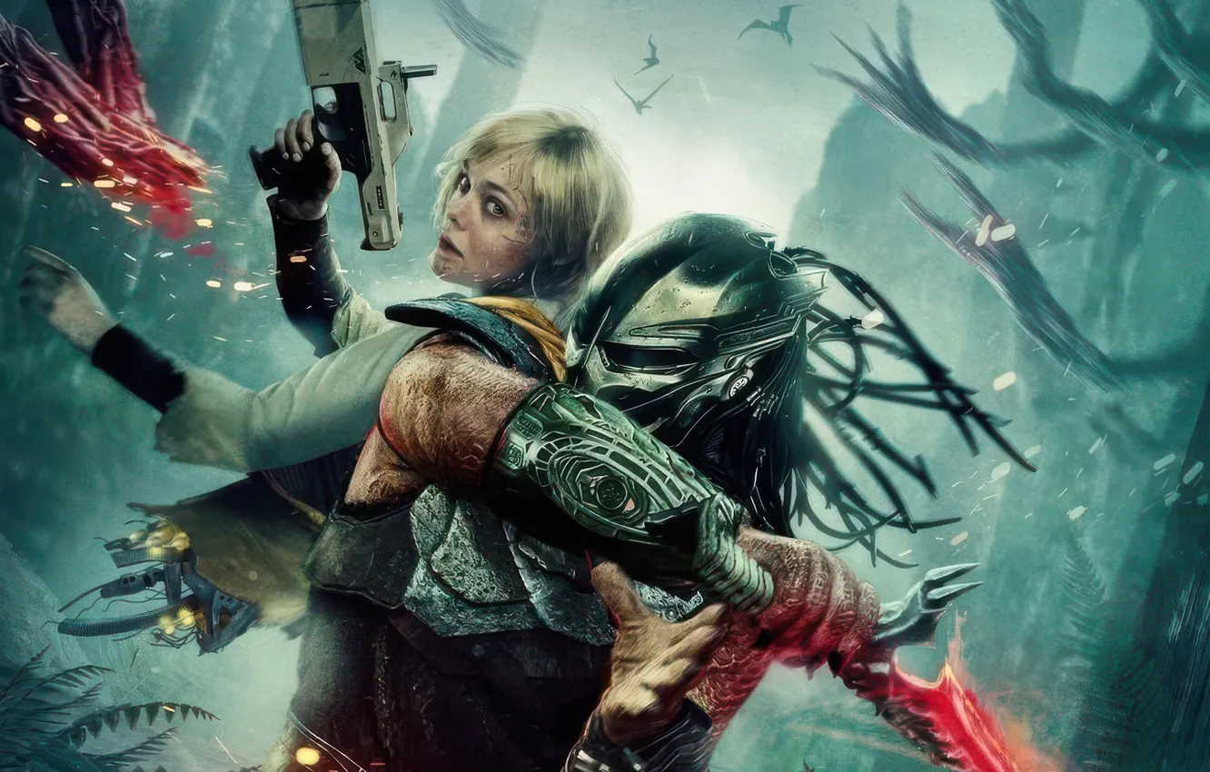 Фото обои хищник, киборг, экшн, Predator: Badlands, Хищник пустоши