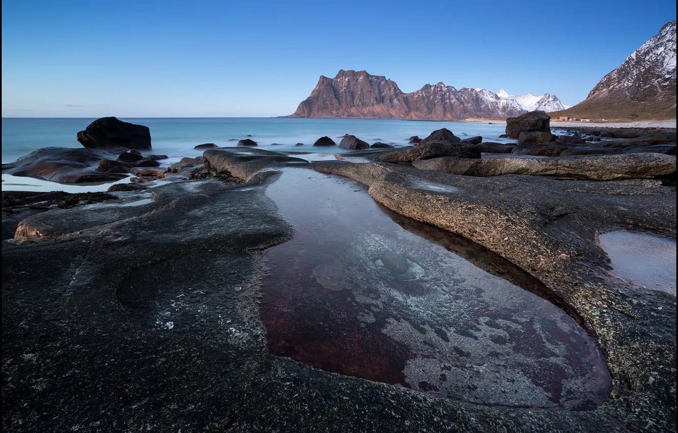 Фото обои Норвегия, Norway, Arctic, Lofoten, Utakleiv