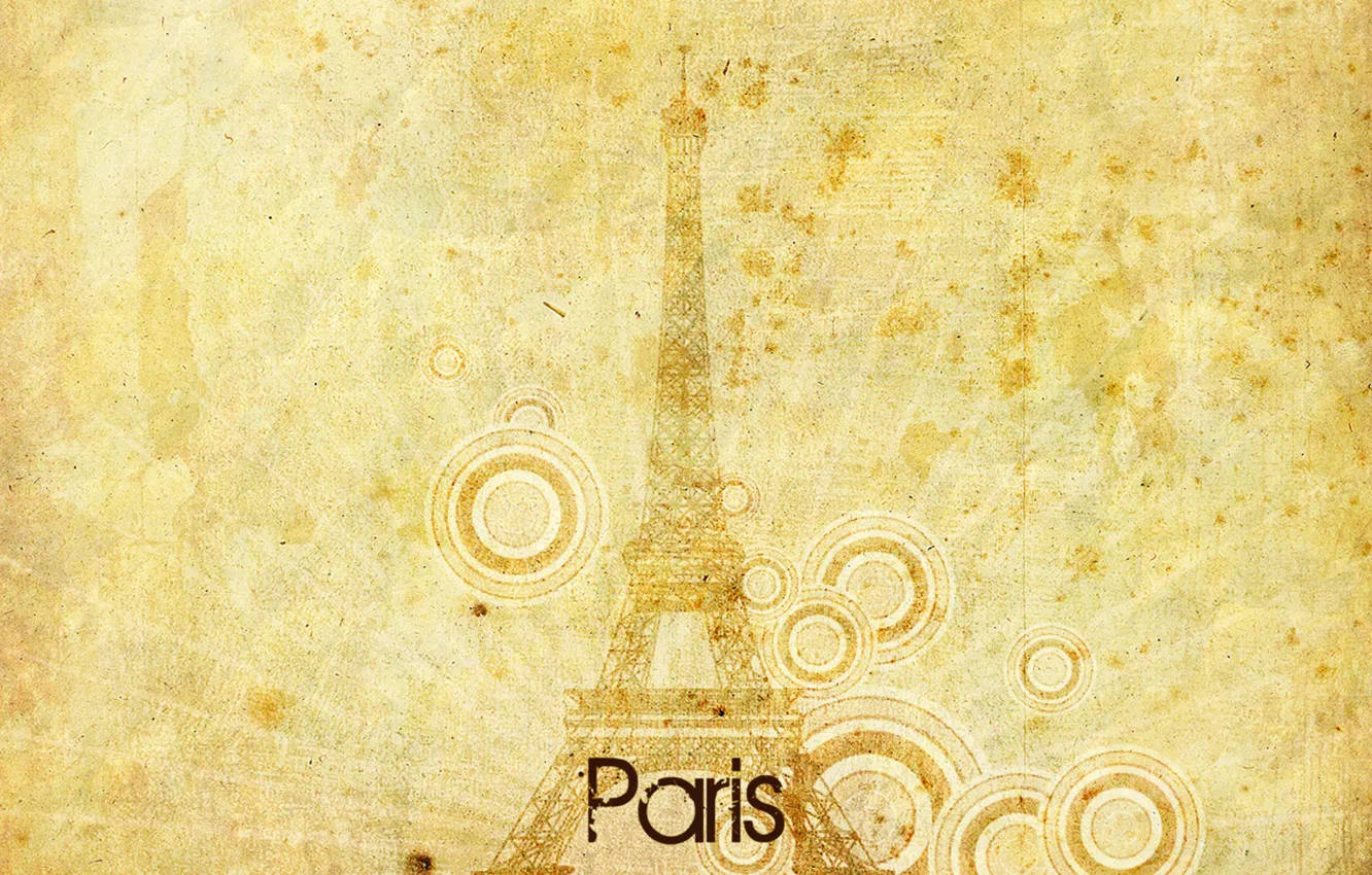 Фото обои лучи, круги, эйфелева башня, париж