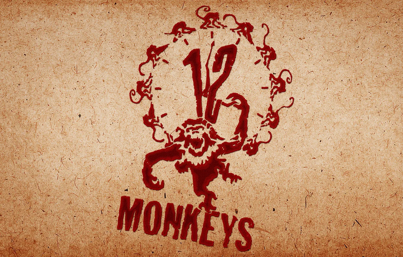 Фото обои логотип, Twelve Monkeys, двенадцать обезьян, армия двенадцати обезьян