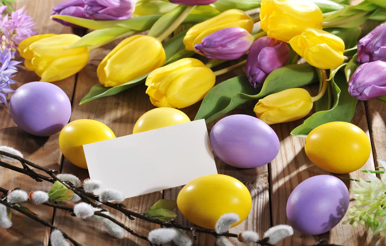 Фото обои цветы, яйца, Пасха, тюльпаны, flowers, spring, Easter, eggs