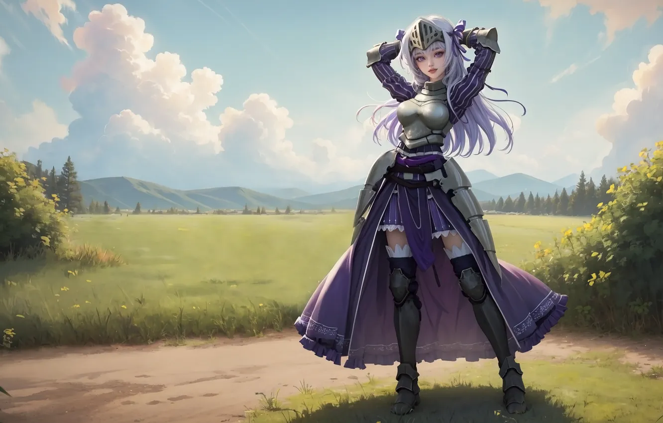 Фото обои Girl, Anime, Necromancer