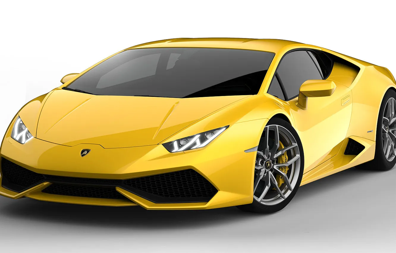 Фото обои Желтый, Lamborghini, Ламборджини, Суперкар, Yellow, Supercar, LP 610-4, Уракан