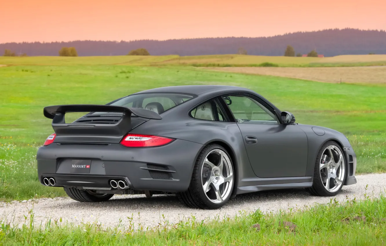 Фото обои небо, поля, 997, Porsche, Carrera, Mansory