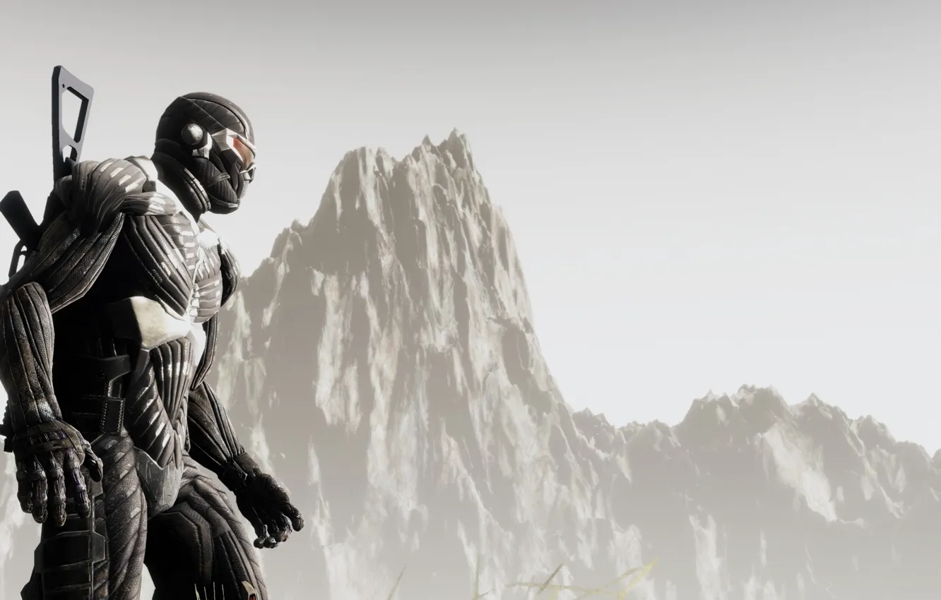 Фото обои солдат, броня, нанокостюм, crysis 2
