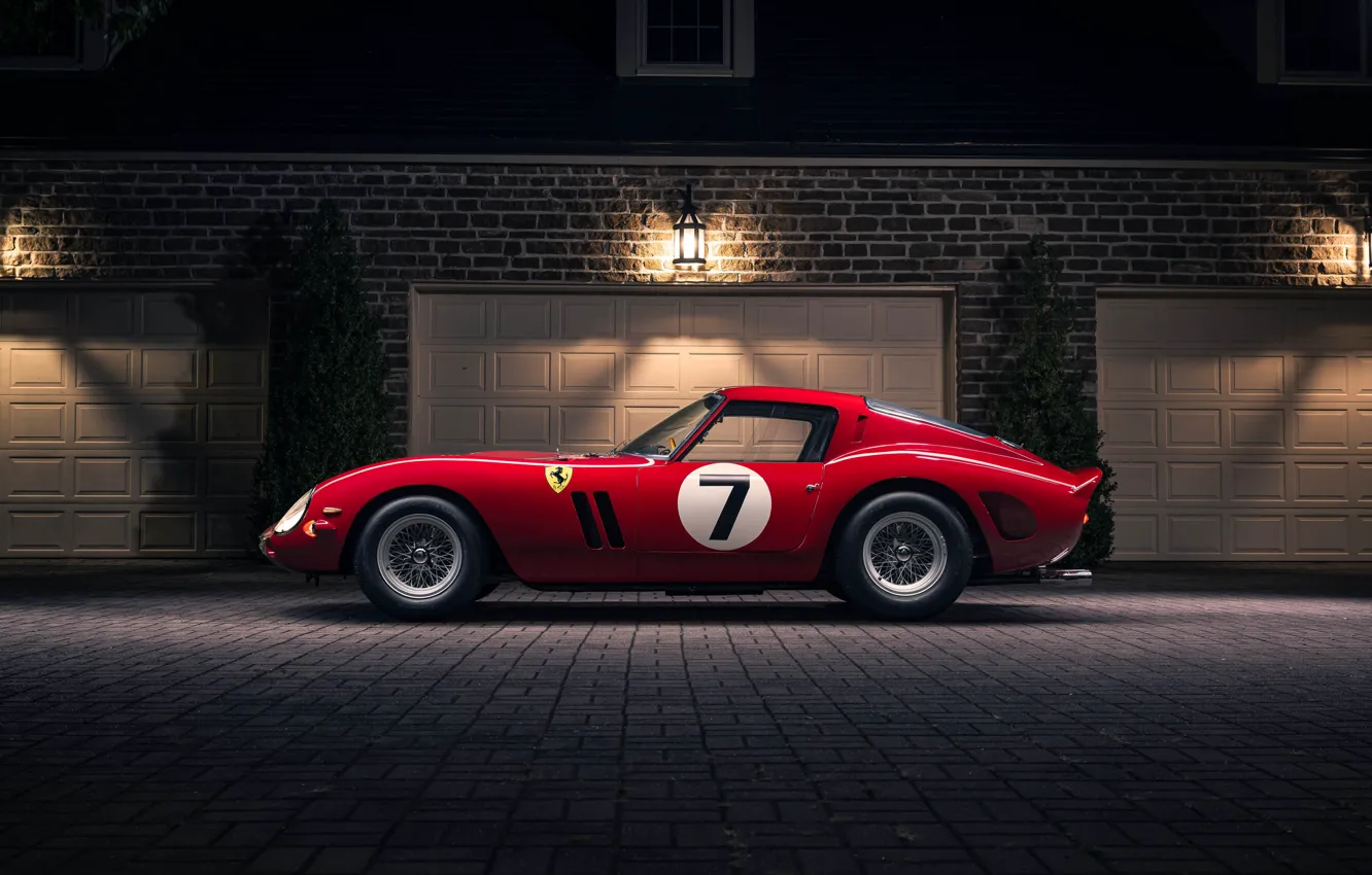 Фото обои Ferrari, 1962, 250, Ferrari 250 GTO, side view, Ferrari 330 LM