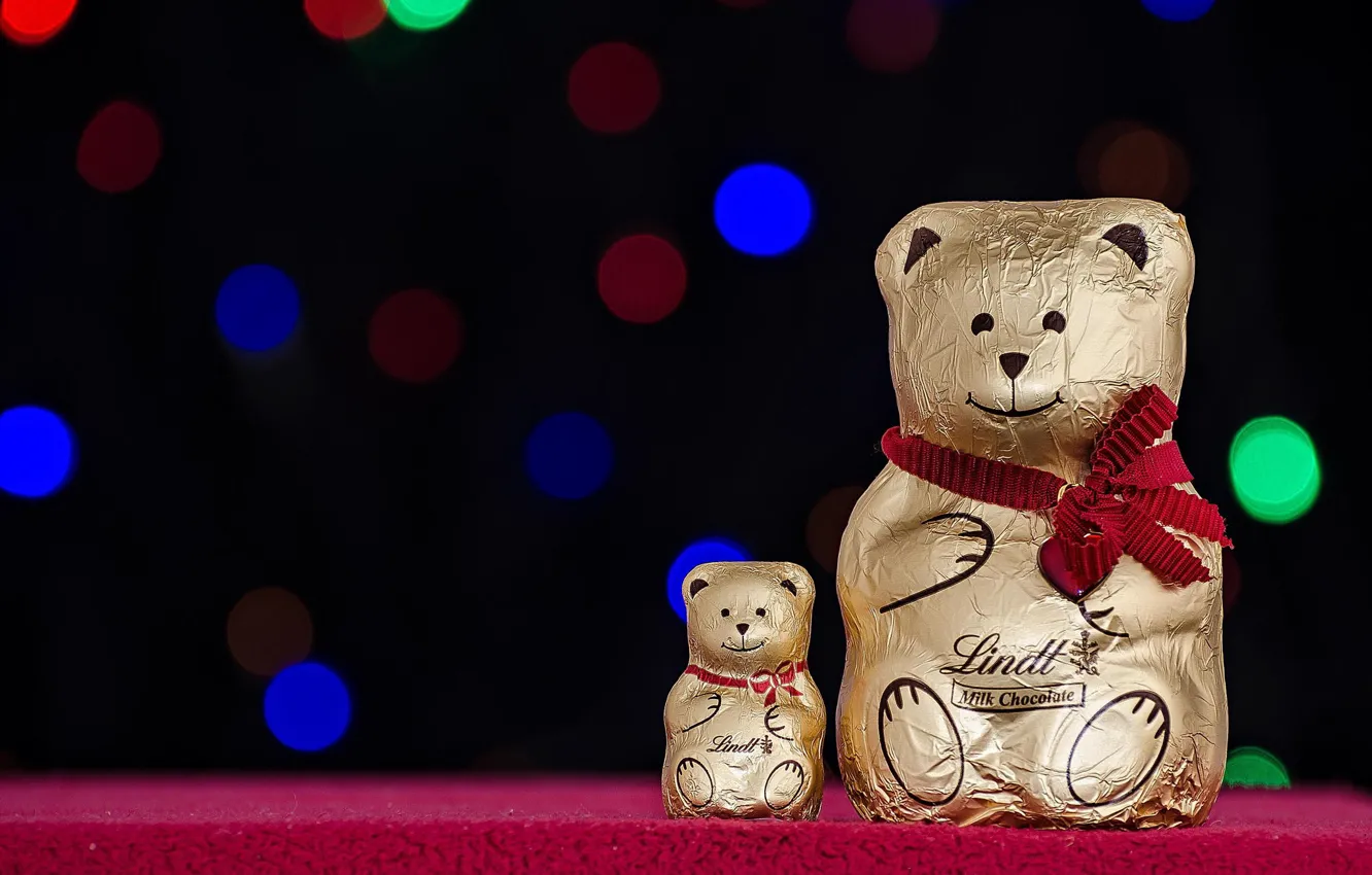 Фото обои шоколад, Новый Год, мишки, Merry Christmas, holiday