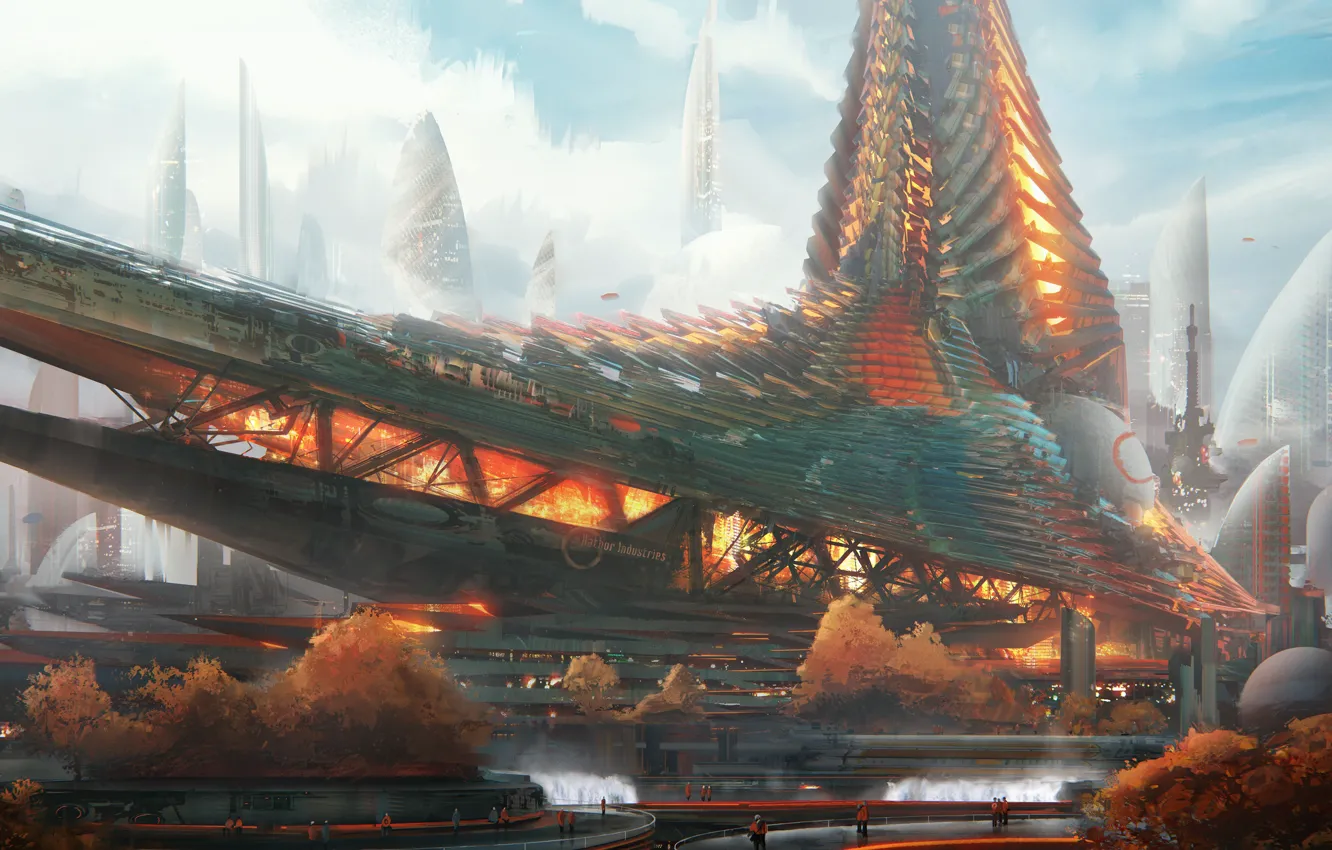 Фото обои город, архитектура, Leon Tukker, Hathor Industries headquarters