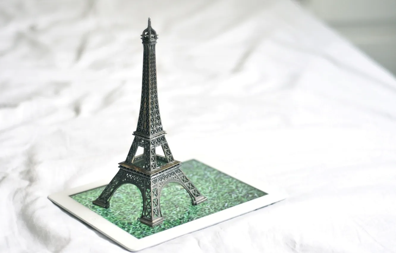 Фото обои статуэтка, Эйфелева башня, подставка, La tour Eiffel