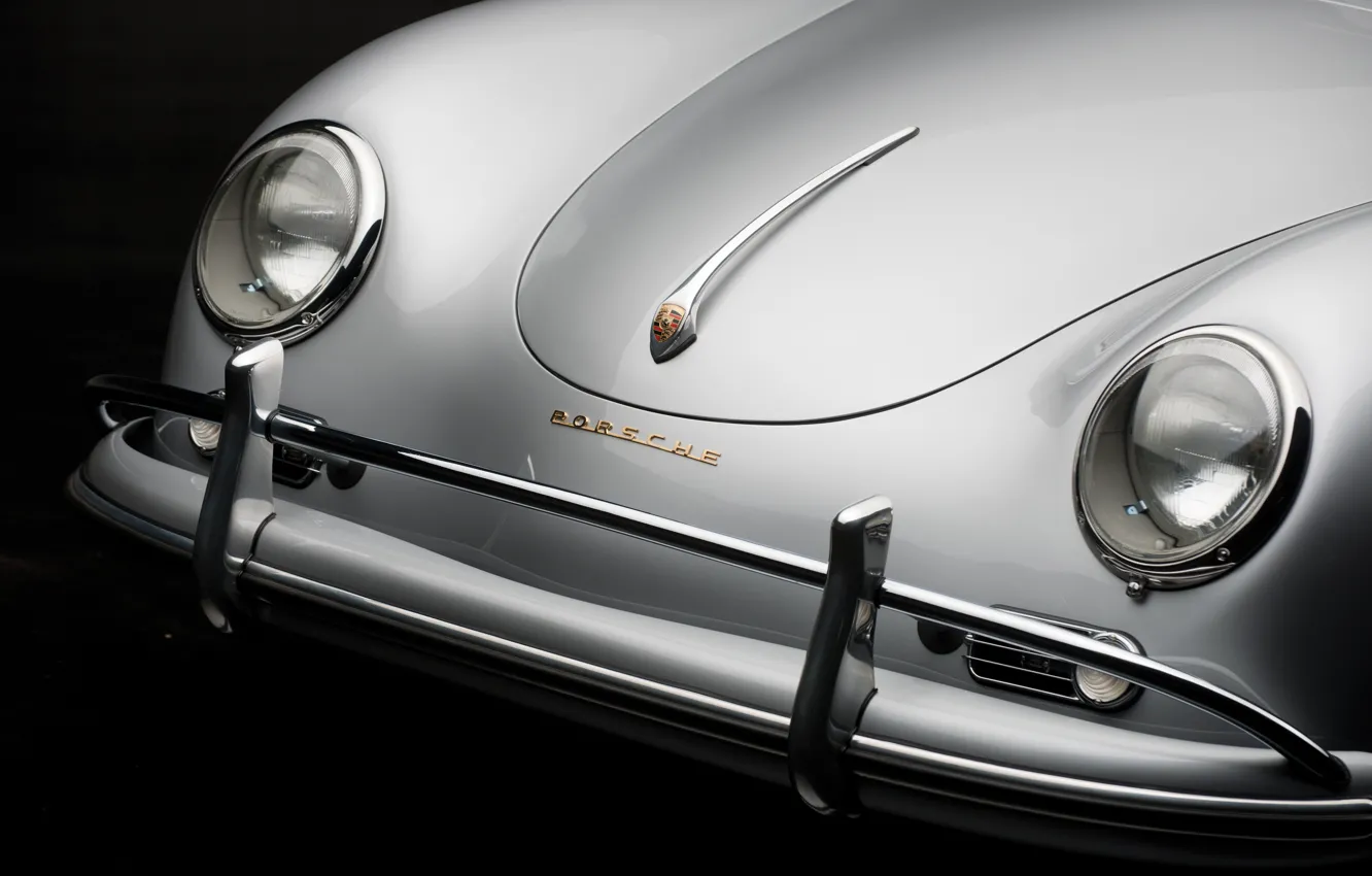 Фото обои Porsche, close-up, front, 1957, 356, Porsche 356A 1600 Super Coupe