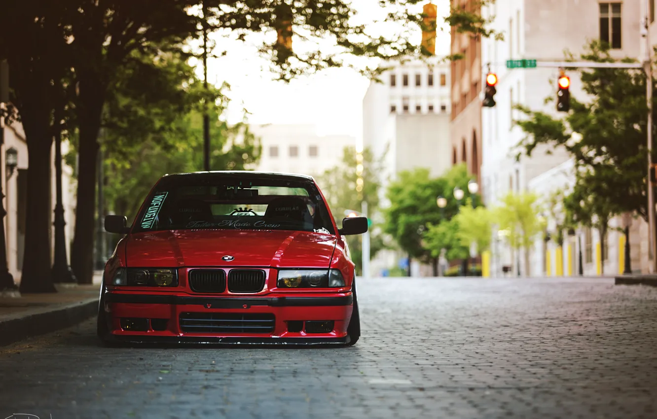 Фото обои тюнинг, бмв, BMW, red, красная, tuning, E36