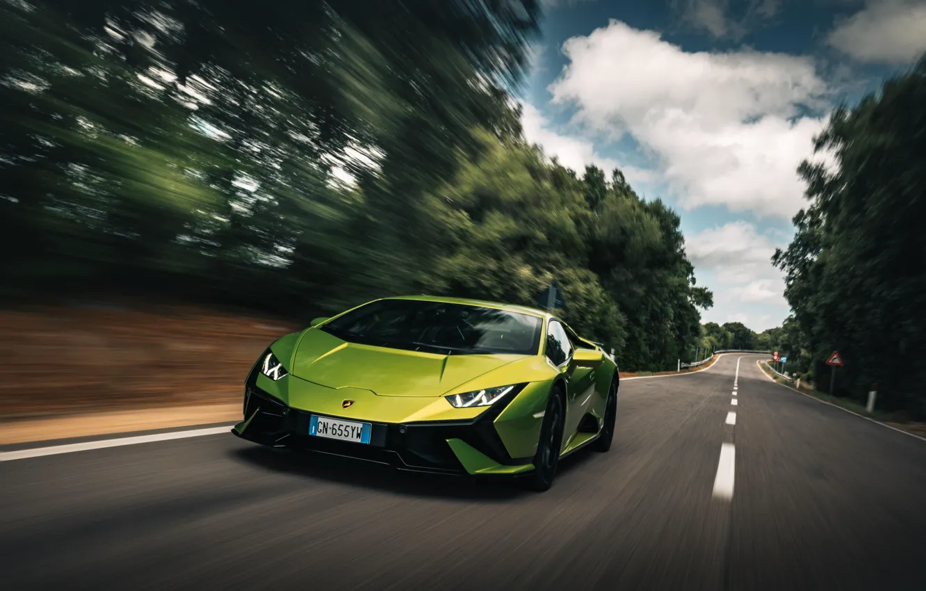 Фото обои green, Lamborghini, lambo, Huracan, Lamborghini Huracan Tecnica