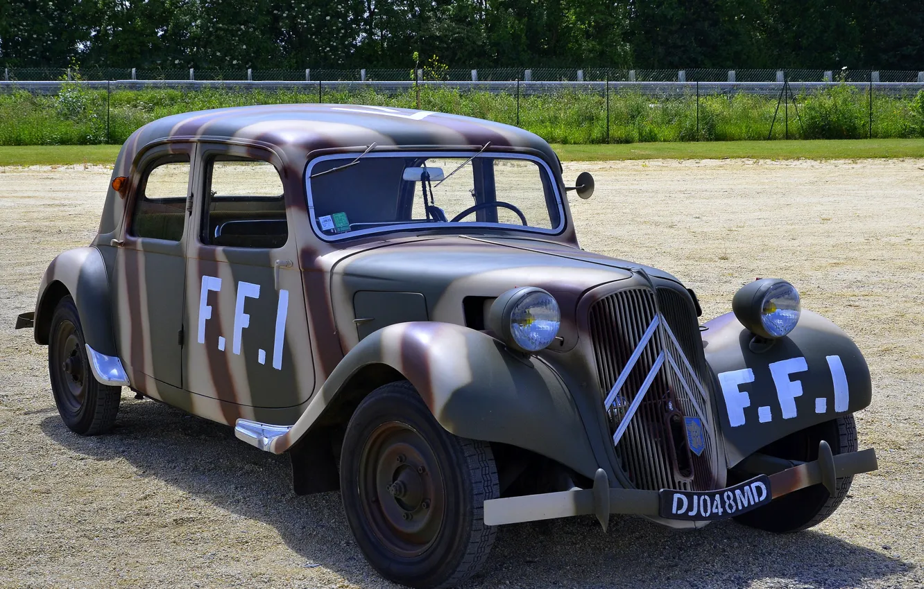 Фото обои Citroën, автомобиль, передок, Traction FFI