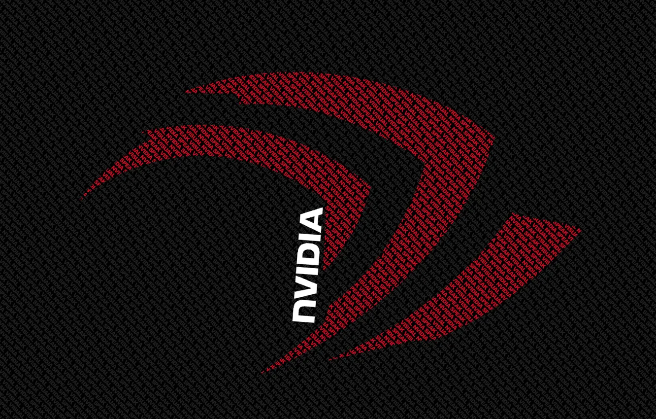Фото обои red, white, Nvidia, black, letters