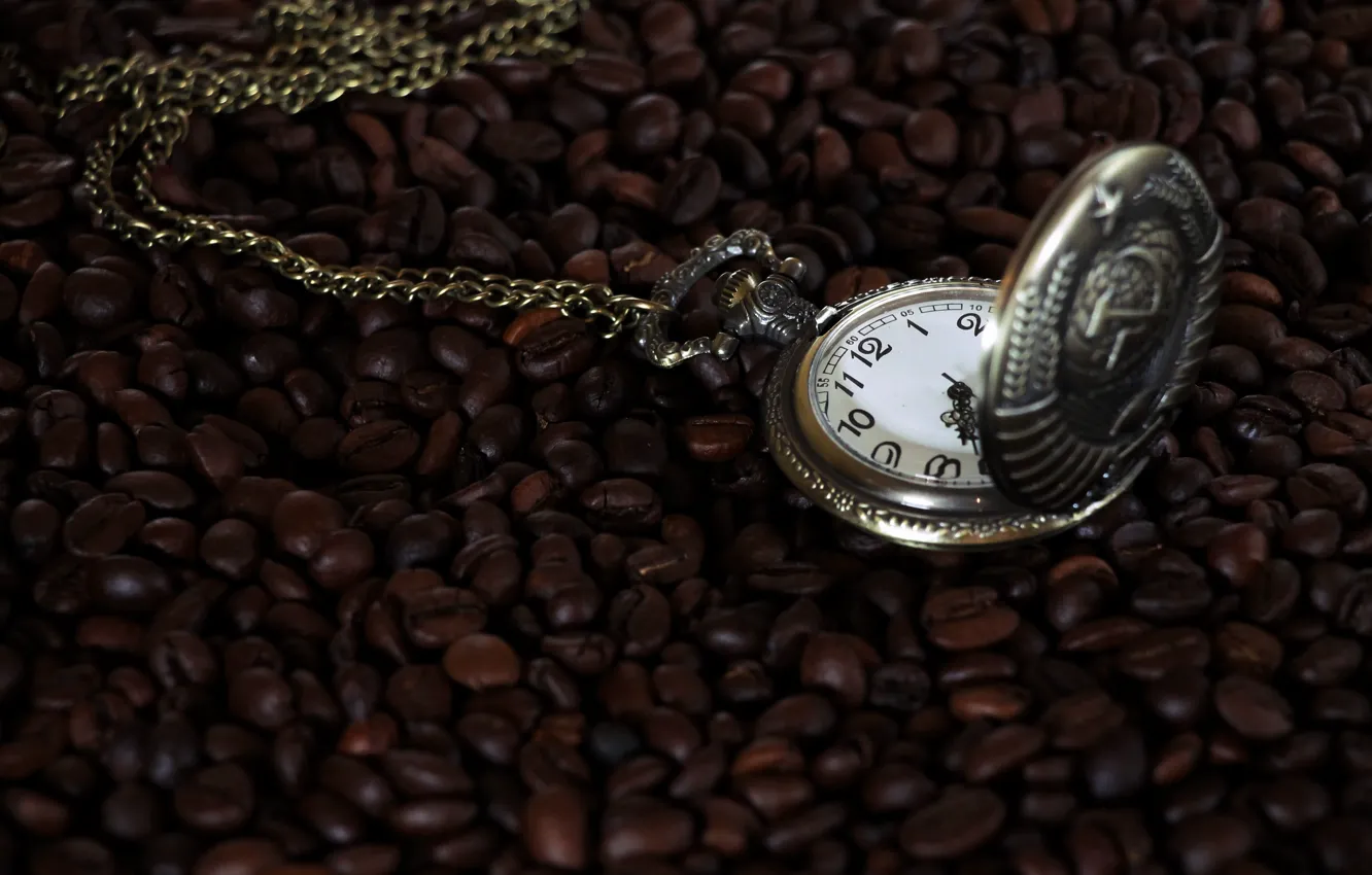 Фото обои время, стрелки, часы, кофе, СССР, часы карманные