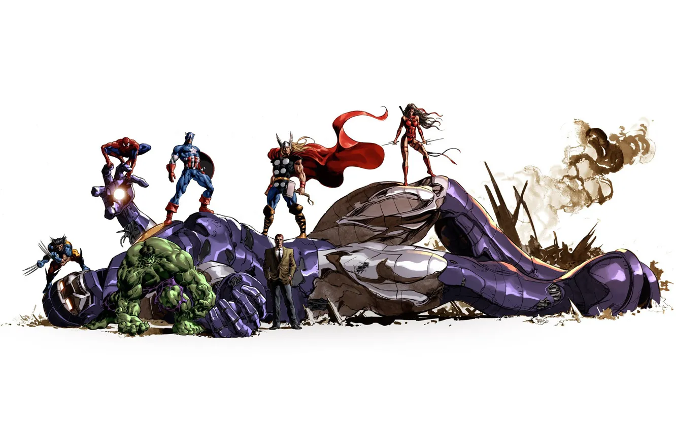 Фото обои фон, Superheroes, Marvel Comics, Sentinel