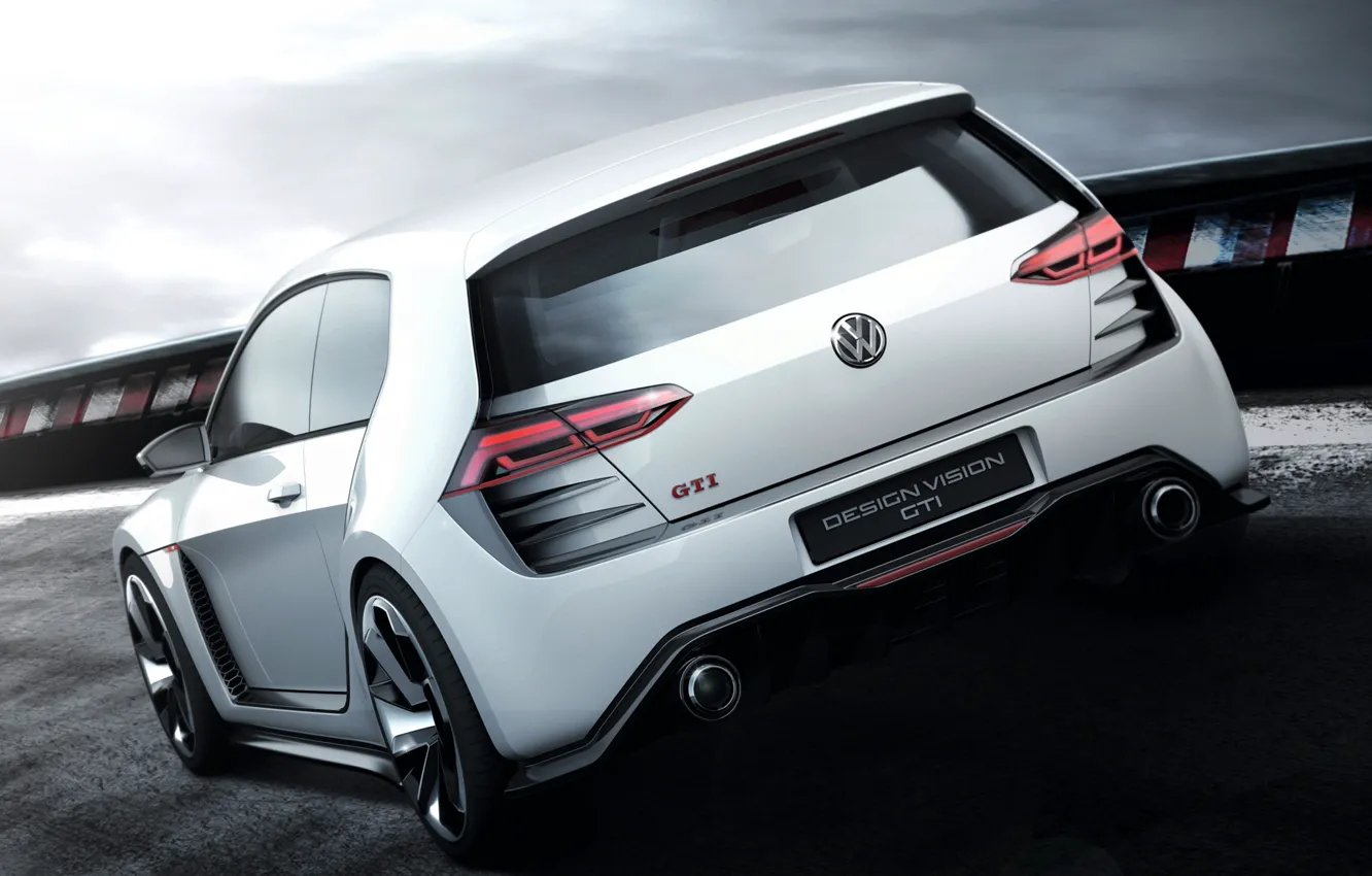 Фото обои авто, Concept, Volkswagen, вид сзади, Golf, GTI, фольксваген, Design Vision