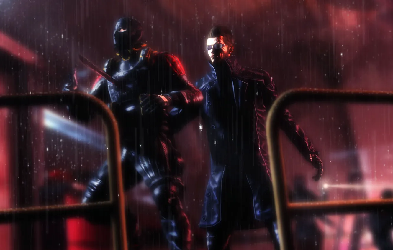 Фото обои Square Enix, Adam Jensen, Deus Ex : Human Revolution, Belltower, Spec Ops soldier
