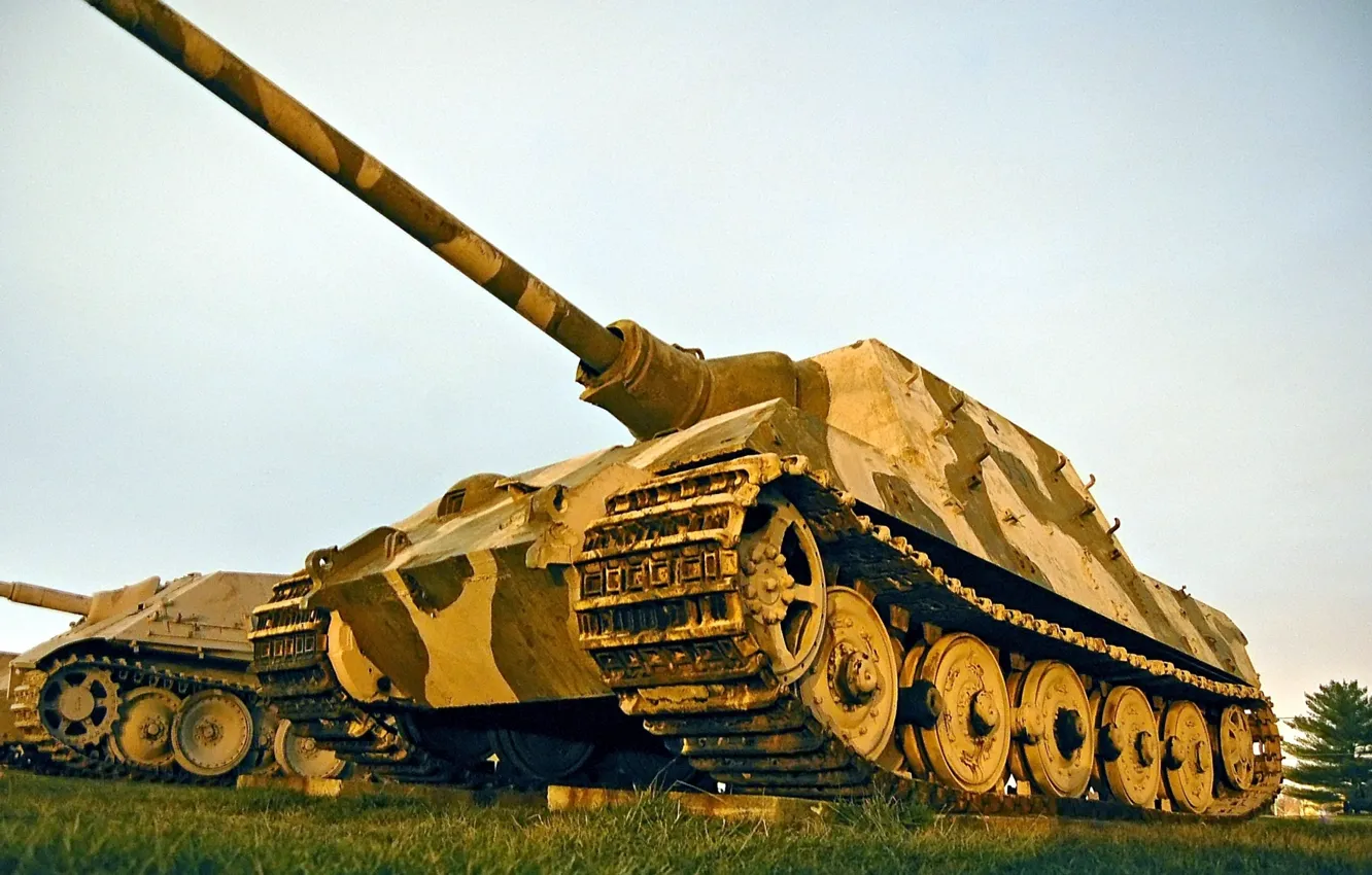 Фото обои ВОВ, военная техника, противотанковая САУ, Jagdtiger (H)