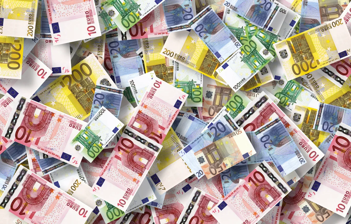 Фото обои евро, валюта, купюры, экономика