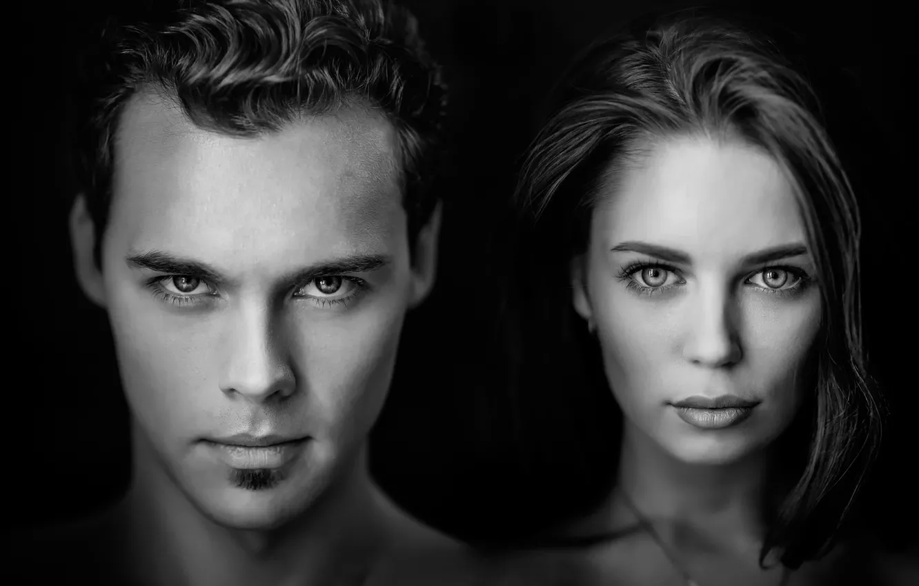 Фото обои девушка, парень, Serg Piltnik, one soul, Two bodies