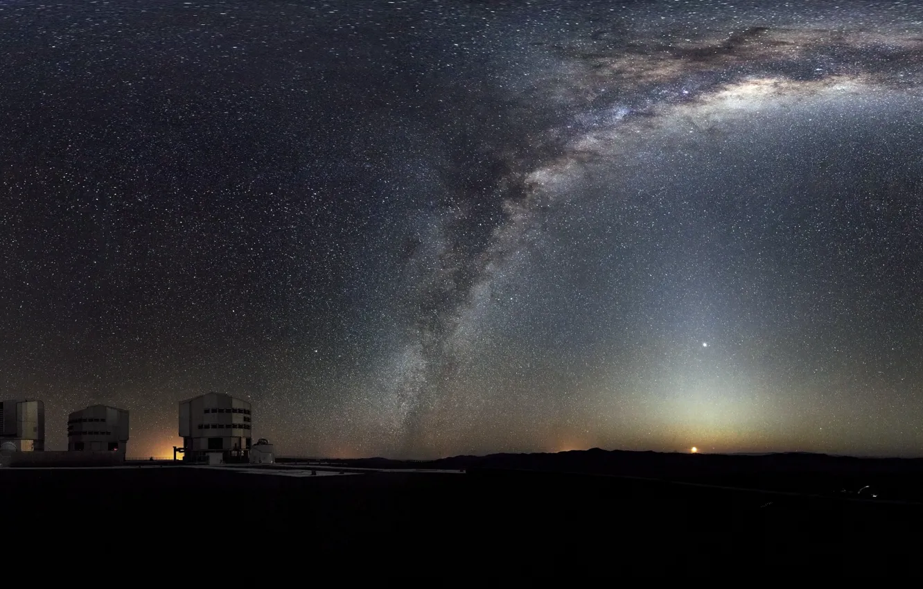 Фото обои Галактика, Панорама, Млечный Путь, Panorama, Milky Way Galaxy