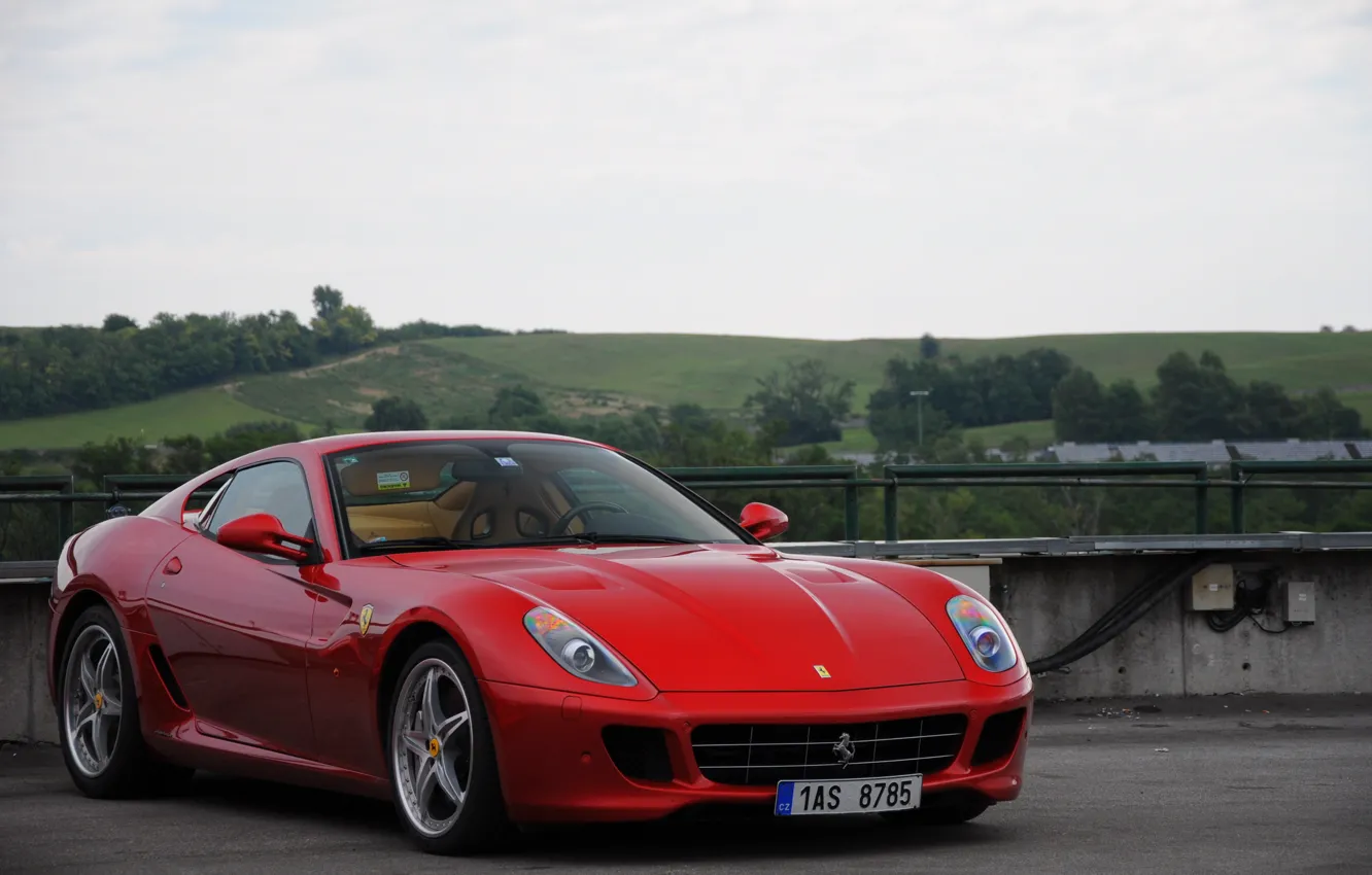 Фото обои Ferrari, Red, 599, HGTE