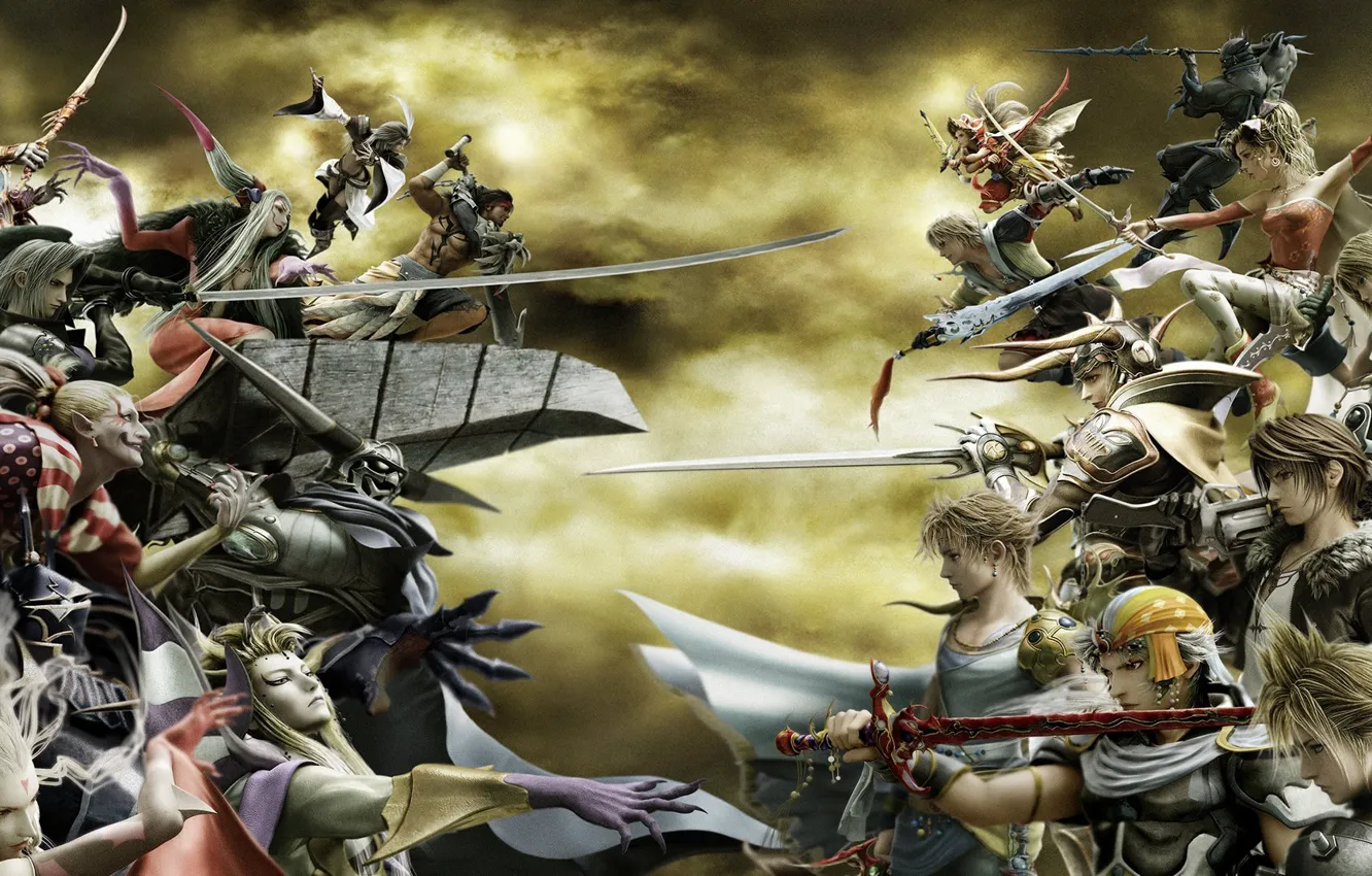 Фото обои противостояние, Final Fantasy, файтинг, PlayStation, Dissidia