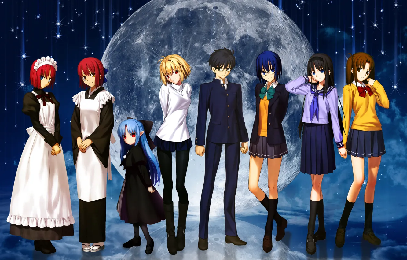 Фото обои Anime, Girls, Vampire, Game, Type-Moon, Ciel, Arcueid Brunestud, Tsukihime