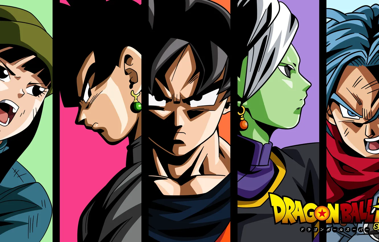 Фото обои Anime, Mai, Goku, Saga, Dragon Ball Super, Zamasu, Black Goku, Future Trunks