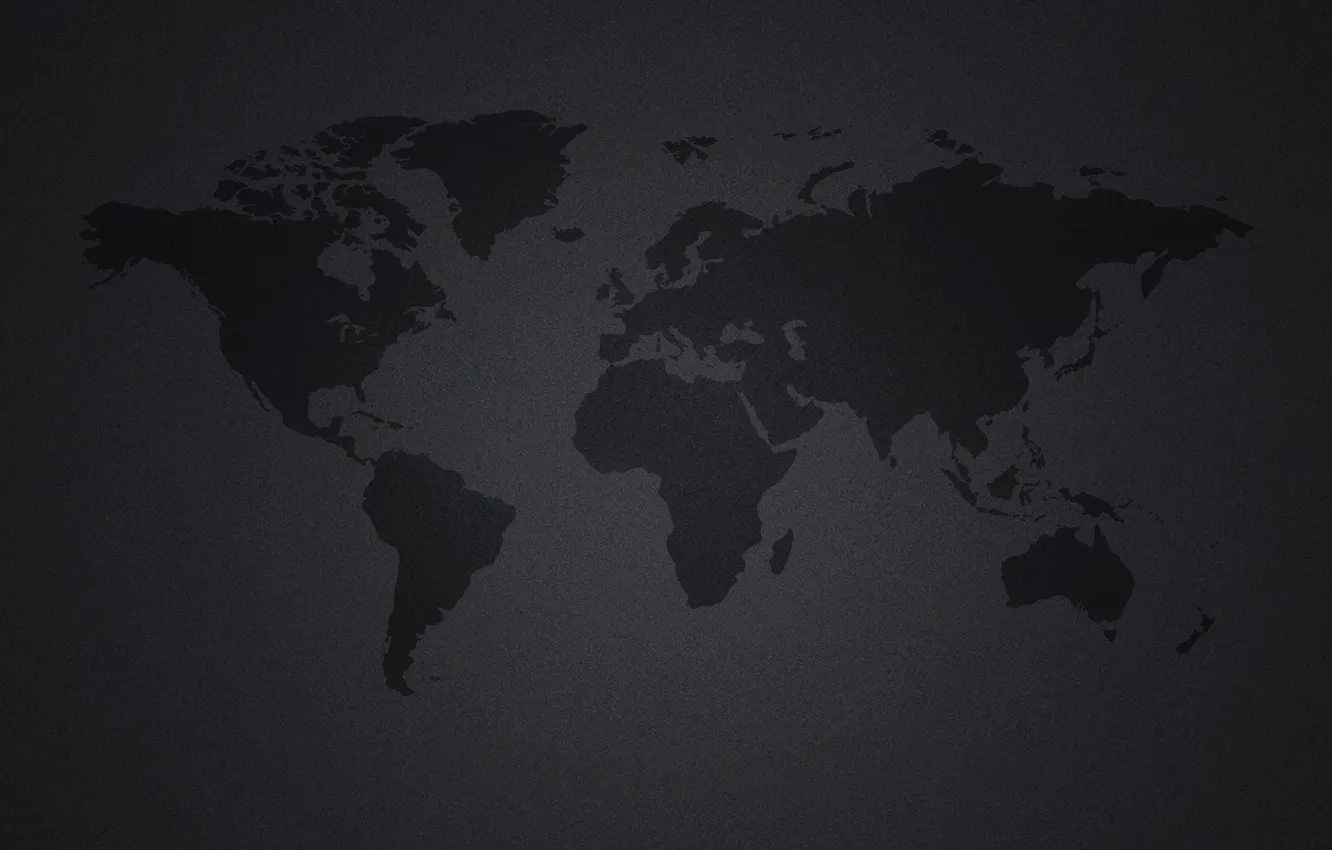 Фото обои материки, черный фон, карта мира, континенты