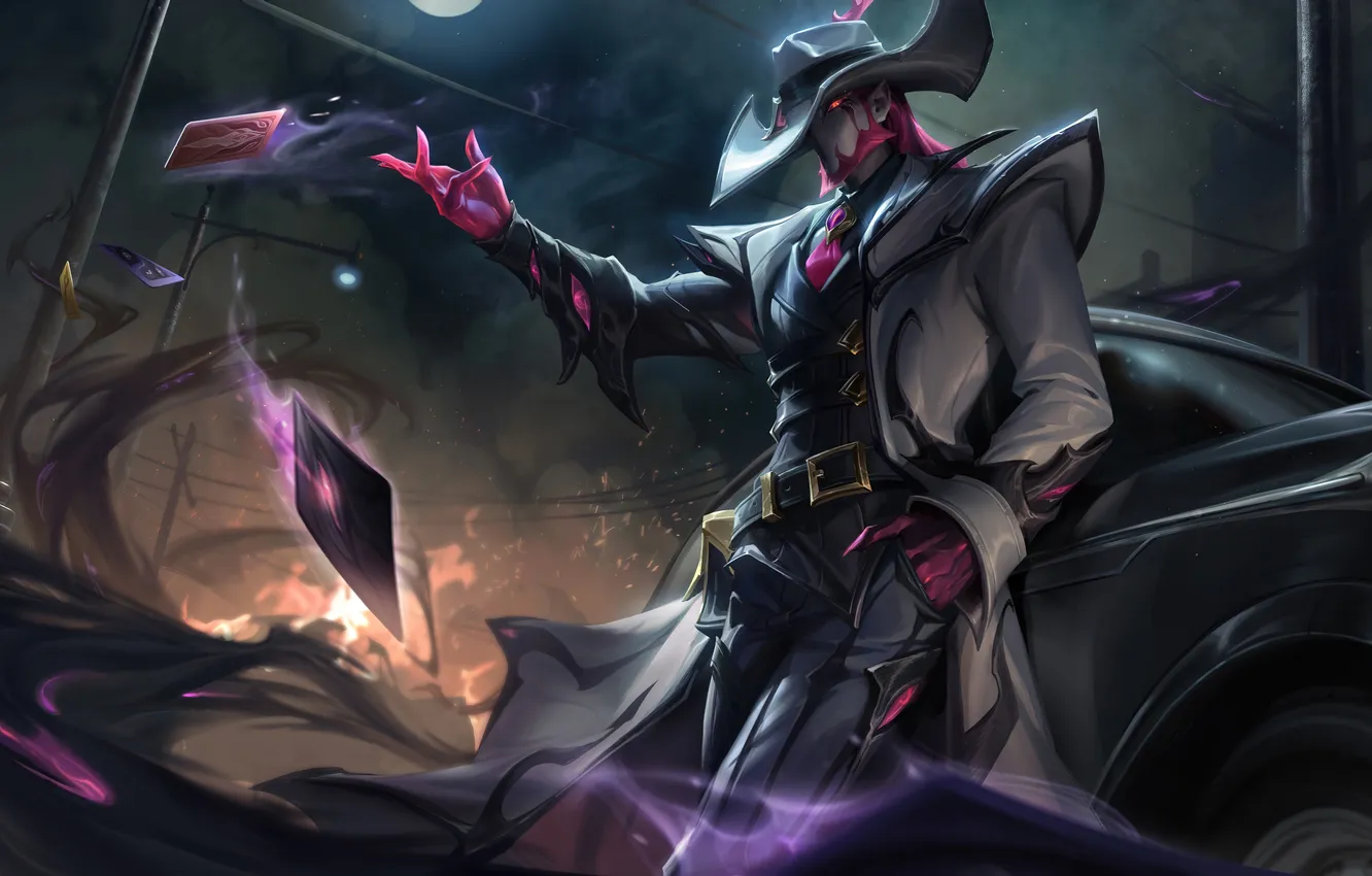 Фото обои Art, League of Legends, Skin, LoL, Crime, Twisted Fate, Crime City Nightmare