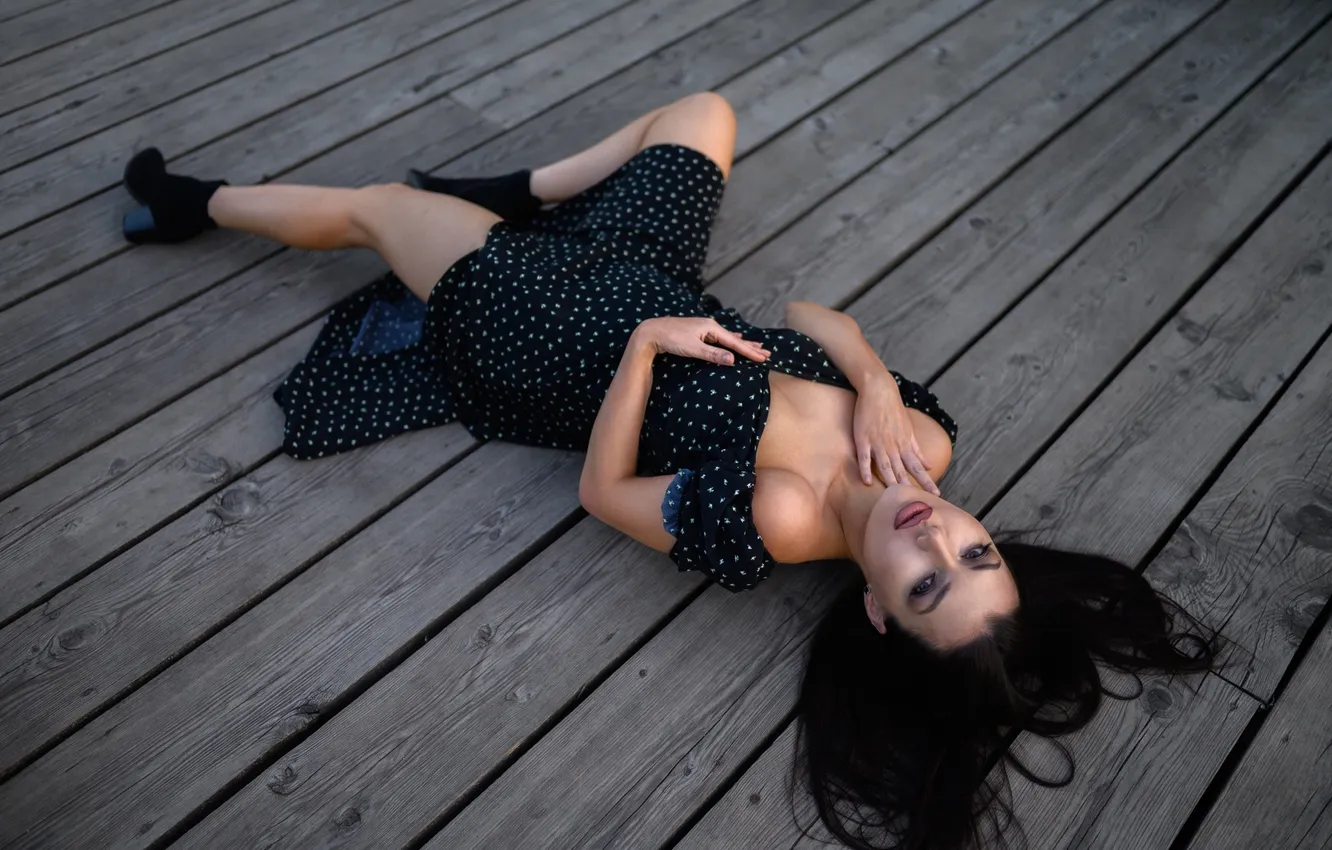Фото обои девушка, милая, модель, брюнетка, Обои, Каблуки, красивая, Sexy