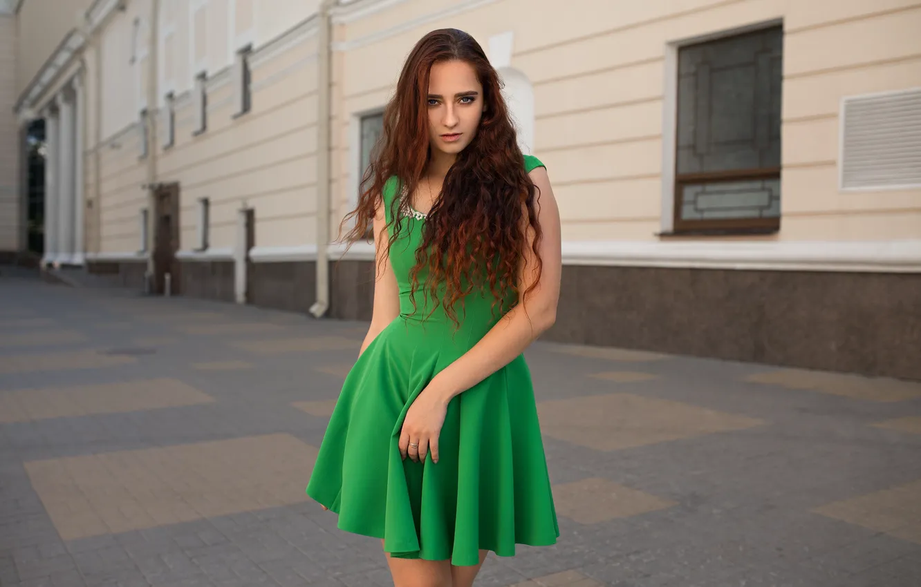 Фото обои Девушка, платье, Эвелина, Дмитрий Шульгин
