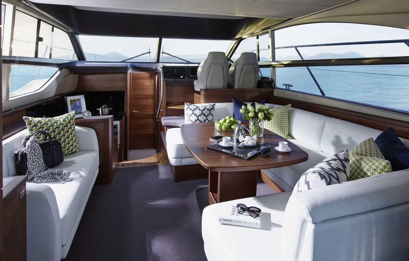 Фото обои saloon, luxury, yacht, cockpit, motor, Princess-43